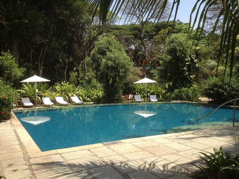 Im Garten des Taj West End in Bangalore
