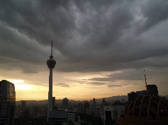 Sonnenuntergang über Kuala Lumpur